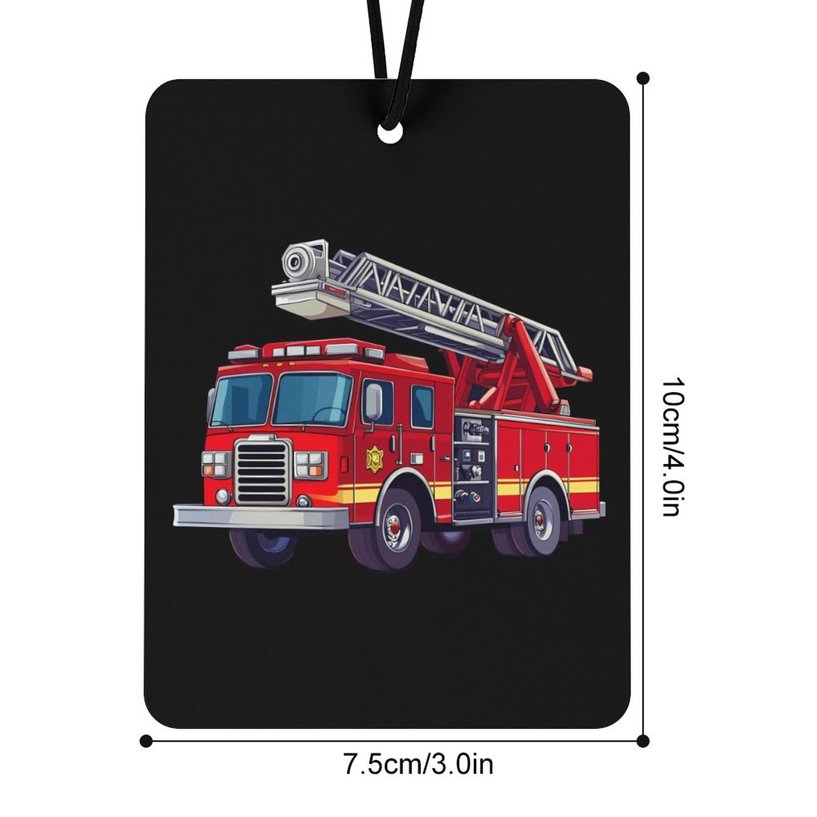 Fire Truck Car Air Freshener Hanging Aromatherapy Tablets for Car Accessories Square