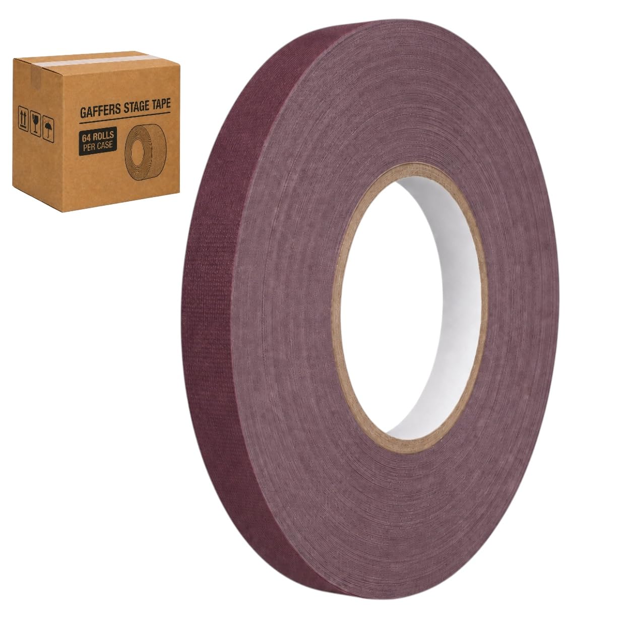 GGR Supplies CGT-80 Gaffers Stage Tape, Burgundy, 3/4 in x 60 yd, 64-Pack