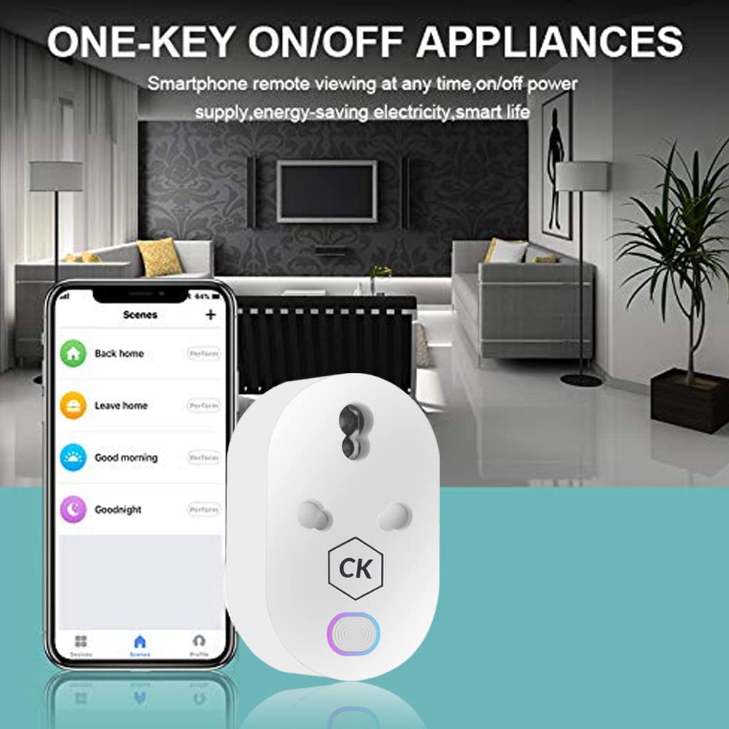 61CuKlPtkjL._SL1024_ Smart WiFi Plug (NX-SM223) with Energy Monitoring (Type M) 16 AMP Compatible with Alexa and Google Assistant/Home Voice Control Outlet