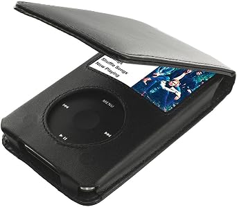 Black PU Leather Skin Cover Case Pouch for Apple iPod Classic 5th 6th Gen