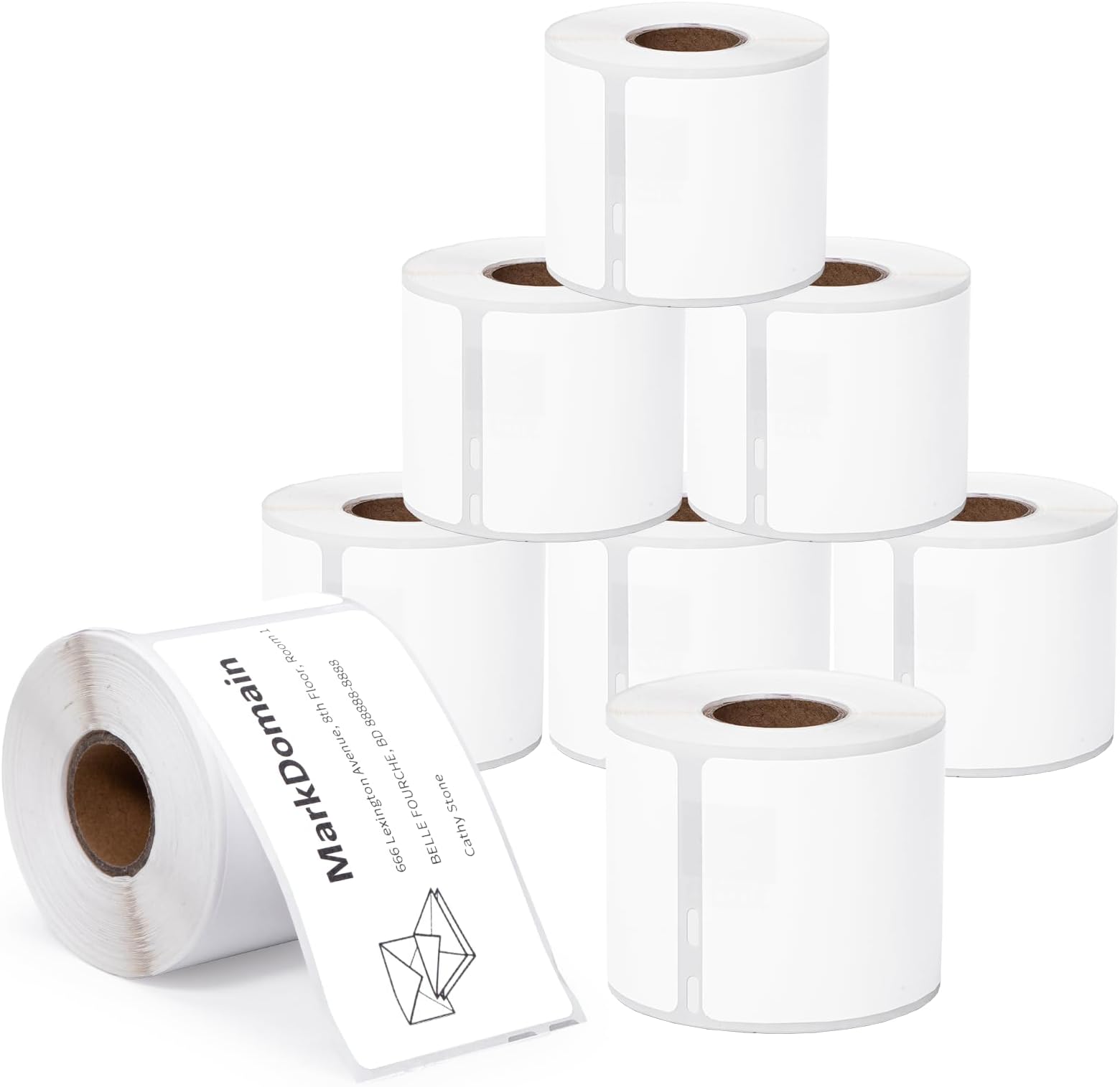 MarkDomainCompatible Paper Roll Replacement for Dymo 30323 LW Large Shipping Labels 2-1/8" x 4"(54mm x 102mm) 220/Roll (8 Rolls)The Forest Stewardship Council