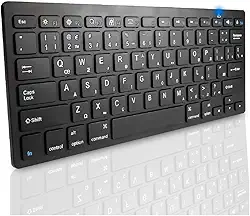 Teclado Mini Slim Fino Abnt2 Bluetooth 10 metros Sem Fio Notebook Celular PC
