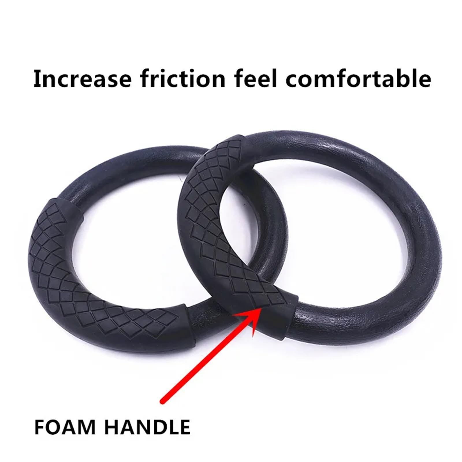 Anelli Ginnastica Anello da Ginnastica Professionale for trazioni con Cinturino Regolabile for Allenamento in Palestra a casa, Allenamento Muscolare e di Forza(Yellow with Strap)