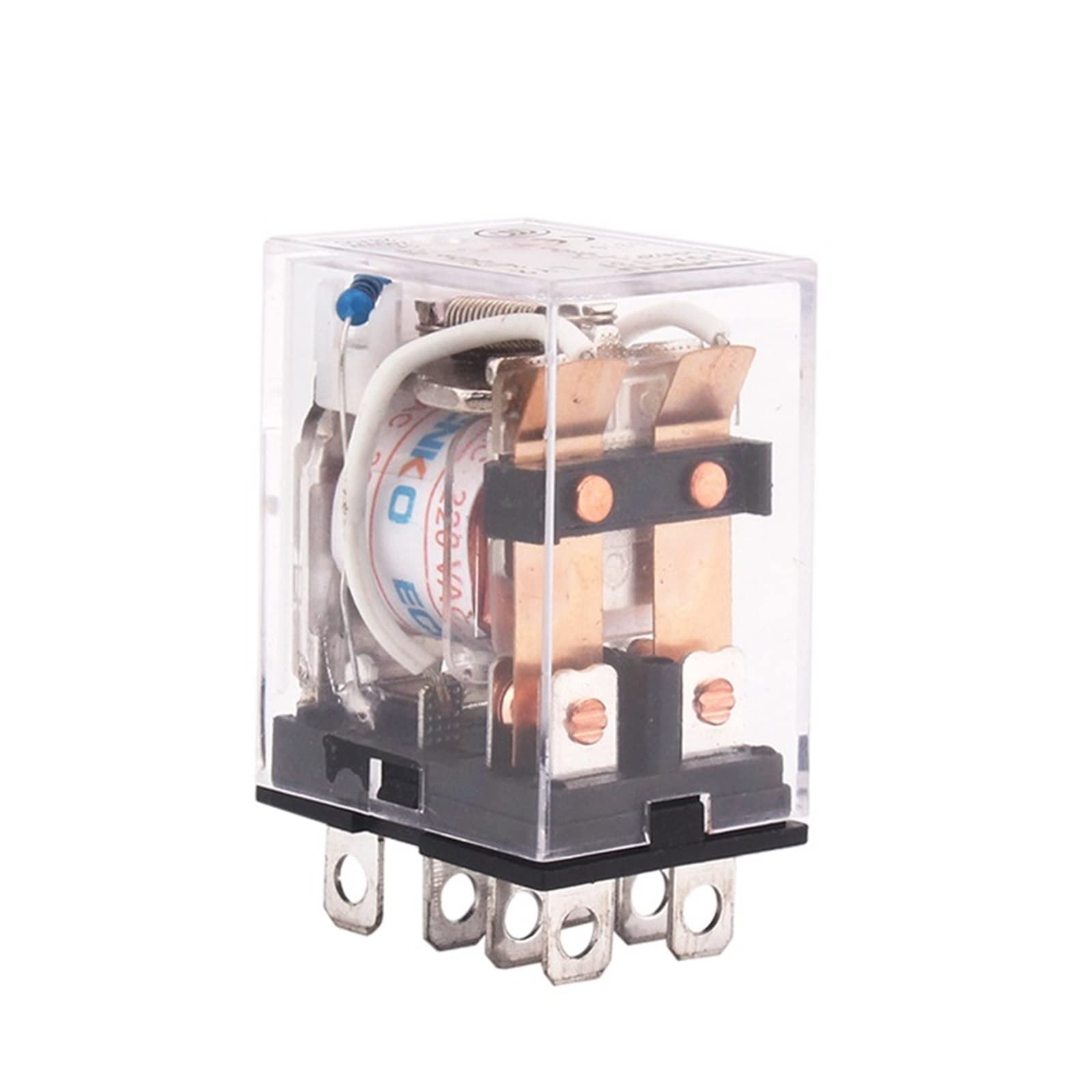 AERBNYEQP 1PCS HH62P HHC68A-2Z Electronic Micro Mini Electromagnetic Relay 10A 8PIN Coil DPDT DC12V,24V AC110V 220V(Onecolor)