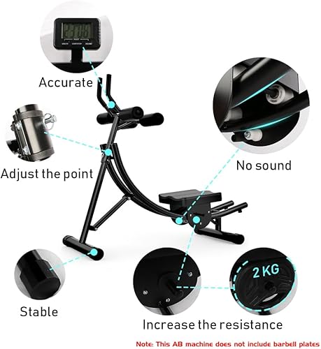 Miniatura 2 de Panda Eye Equipo de entrenamiento abdominal máquina de abdominales con diseño plegable de altura ajustable para entrenamiento de fuerza de gimnasio