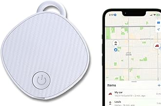 Unlimited Range GPS Tracking Device Item Locator for Car, Purse, Pet, Key Work with Apple Findmy No 3rd App Needed (White)
