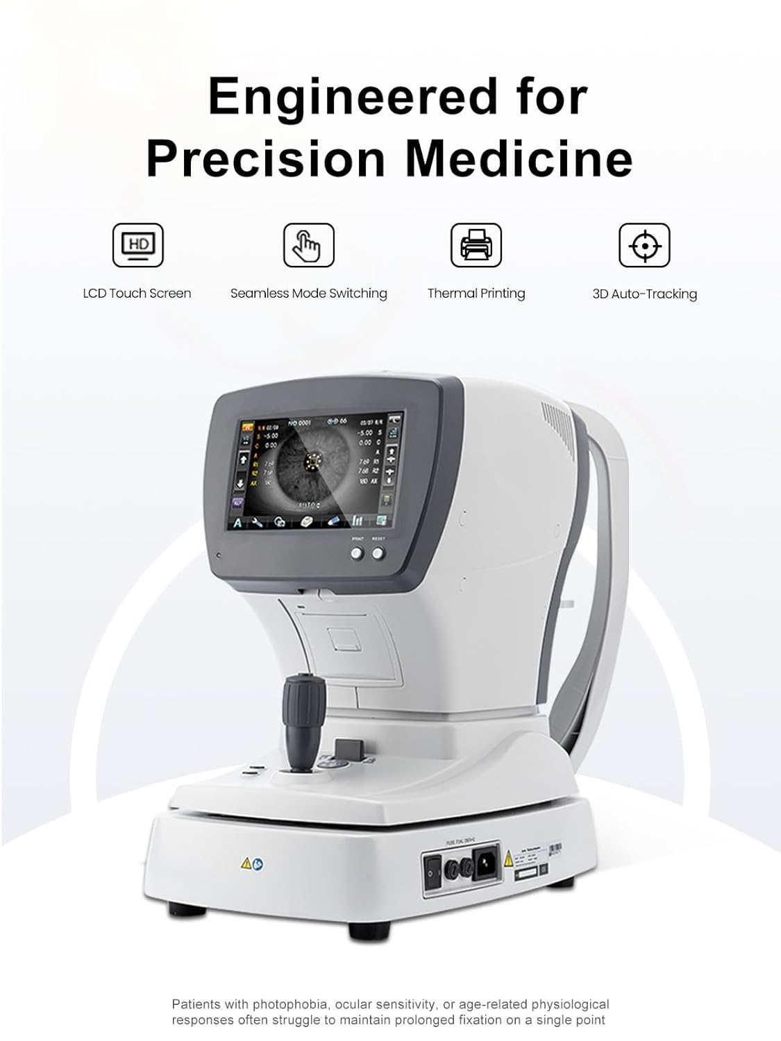 Precision Auto Refractometer with Keratometer, Advanced Autorefractor Optometry Equipment for Accurate Eye Exams with 7-inch LCD