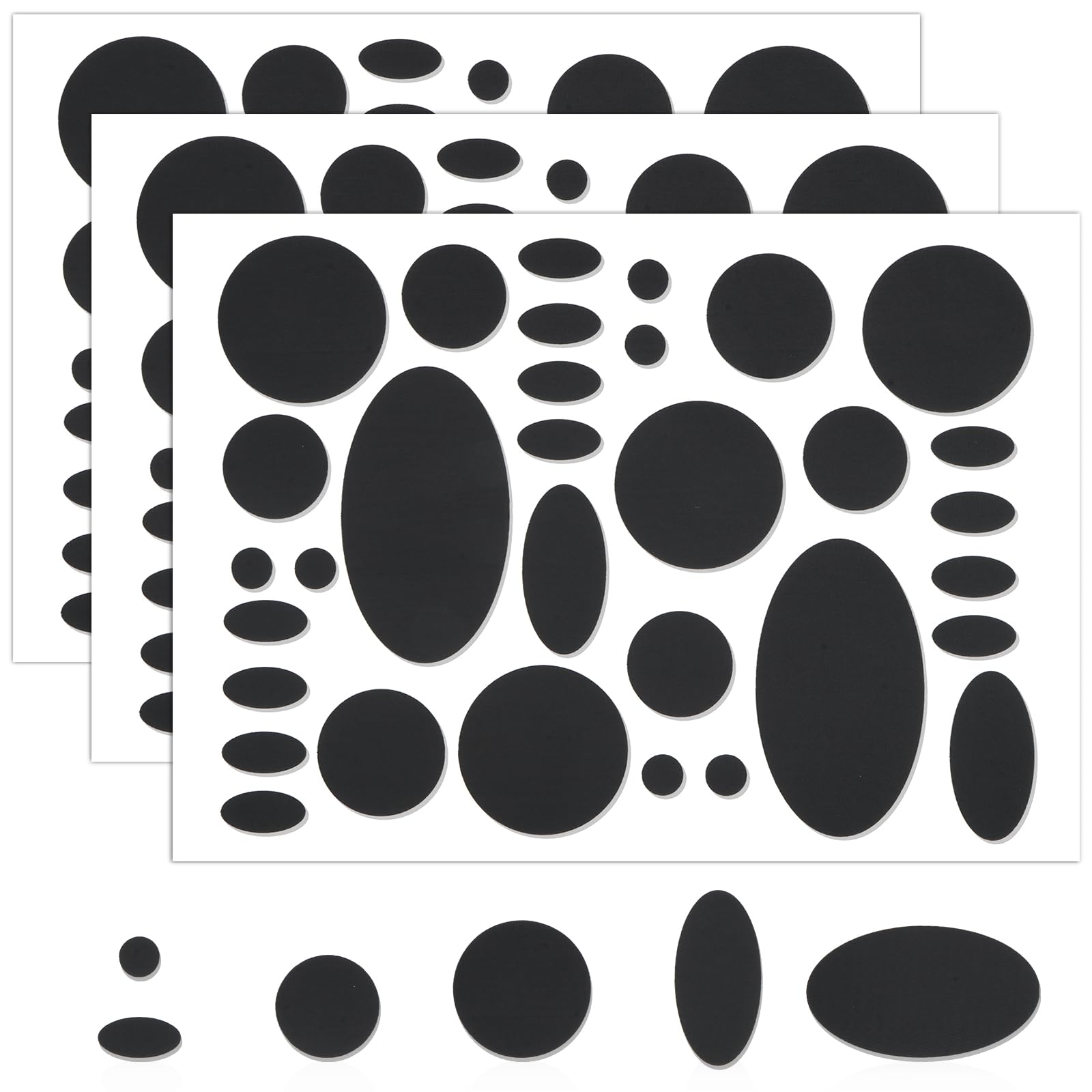 Toppe Autoadesive In Nylon BQRKOTM - 96 Pezzi, Per Riparare Vestiti, Piumini E Tende, Nero - Foto 8