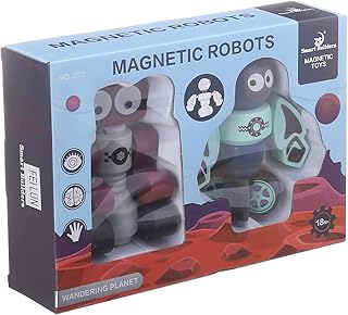 لعبة روبوت مغناطيسي من سمارت بيلدرز - قطعتين، بلاستيك، رمادي