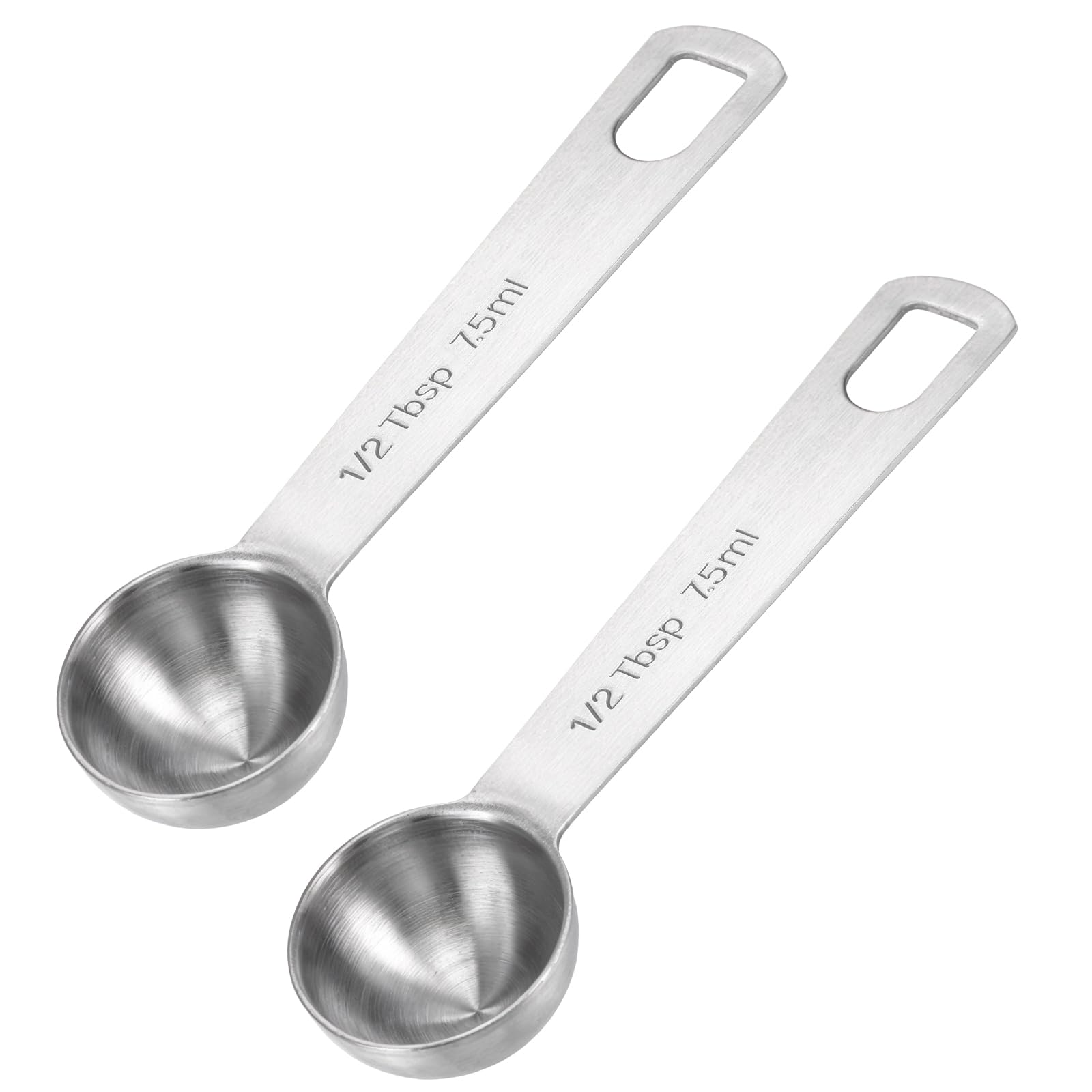 2 PCS Tablespoon Measuring Spoon 1/2 Tbsp Stainless Steel Measuring Spoons 1/2 Teaspoon Scoop Kitchen Cooking Spoon for Measurings Coffee Grains