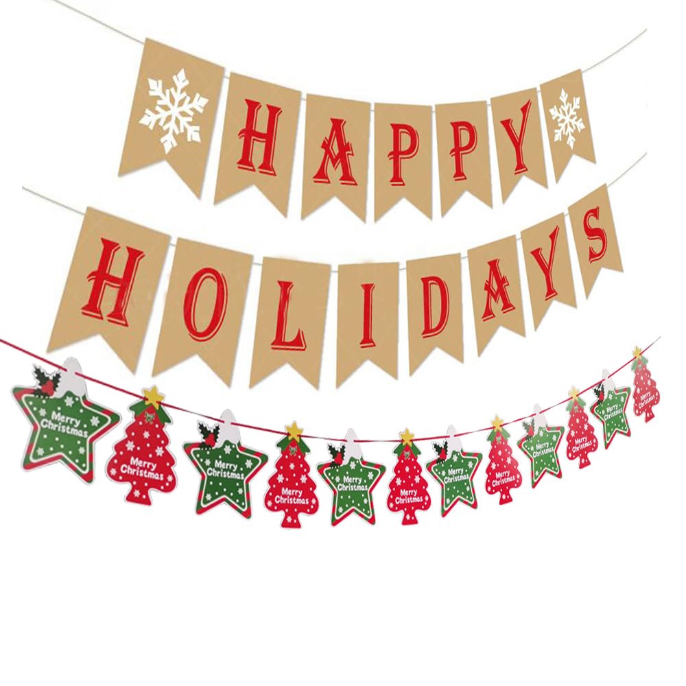 Amazon.com: Happy Holidays Banner Kit, 2 Pieces Christmas Tree Bunting Garland, Xmas Holiday Welcome New Year Party Supplies Decorations for Home Office : Home & Kitchen amazon-com-happy-holidays-banner-kit-2-pieces-christmas-tree-bunting-garland-xmas-holiday-welcome-new-year-party-supplies-decorations-for-home-office-home-kitchen