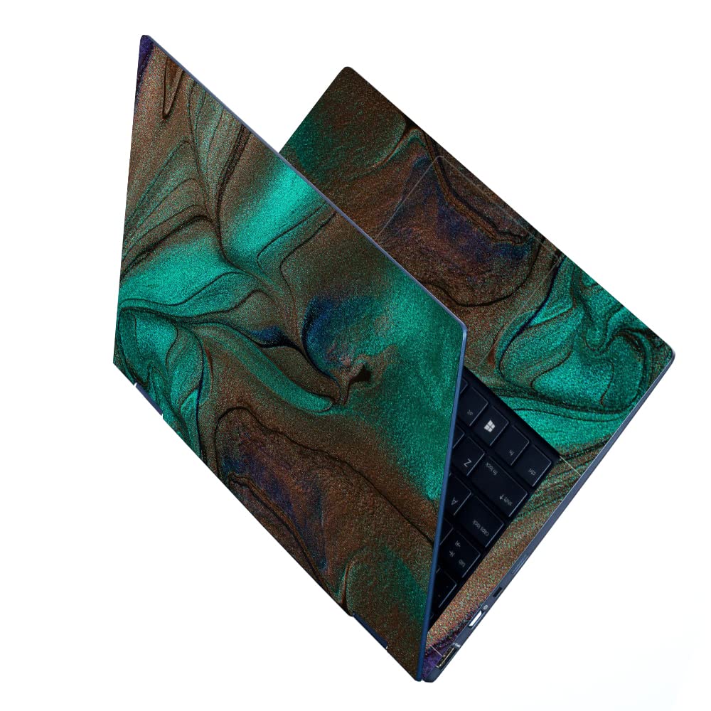 Techfit UV Printed Full Body Vinyl, HD Printed Laptop Skin/Sticker/Stretchable Vinyl/Cover Laptops Upto 15.6 inches No Residue, Bubble Free for Laptop - UV_Green Brown Dusty Design (B0BWHMJRBG) Amazon Price History, Amazon Price Tracker