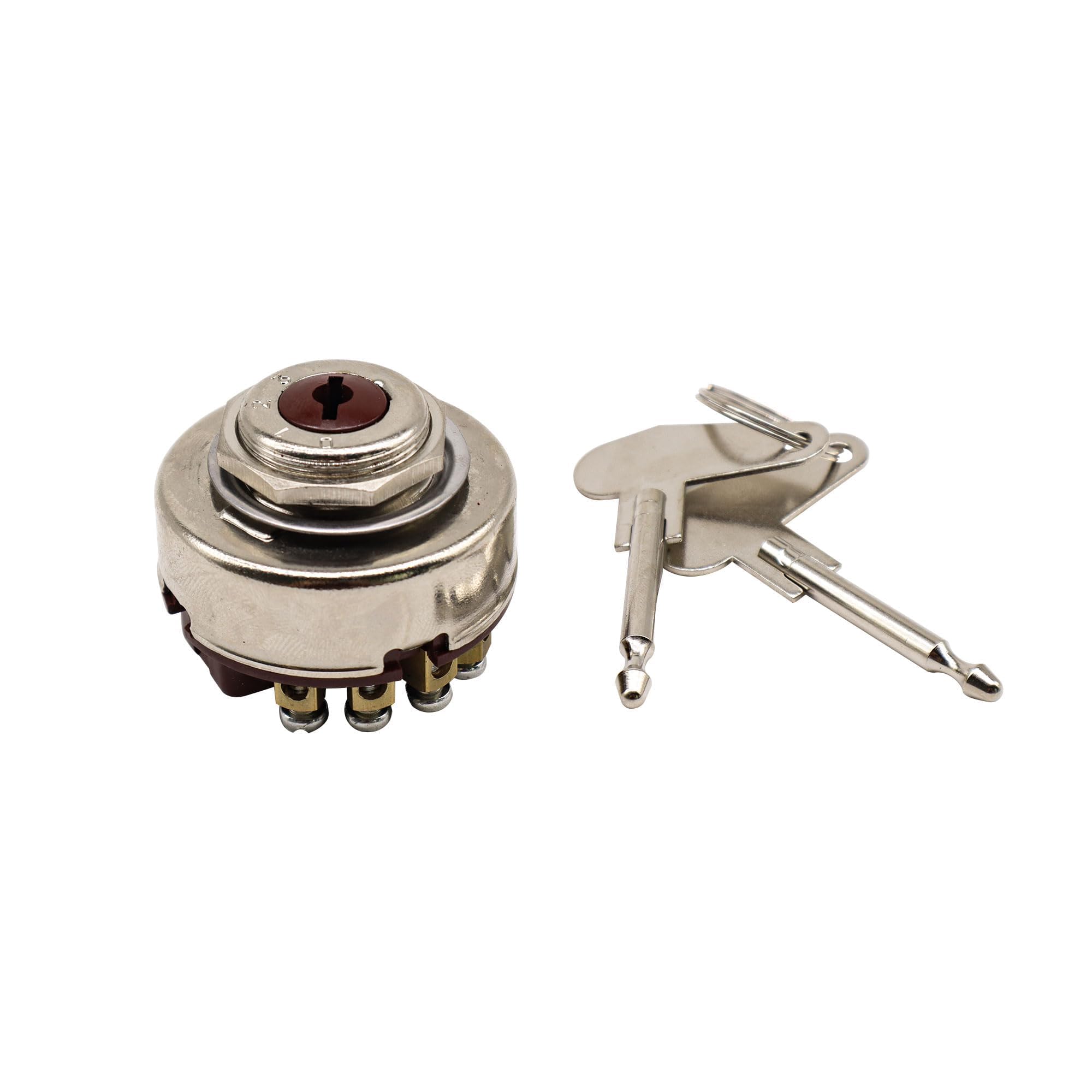 HISports Ignition Switch, Ignition Lock, 2 Keys 8 Pin Tractor Ignition Lock Boat Ignition Lock Motorcycle Universal Ignition Light Switch Tractor Spare Parts Vintage Lawn Tractor