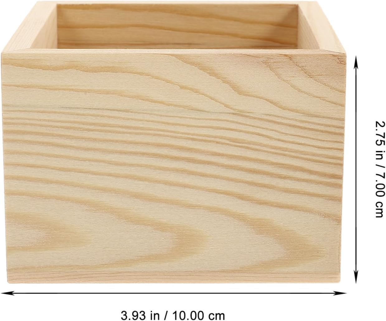 Xmas 4pcs DIY Wooden Box, Open Wood Storage Box for Jewelry image 2