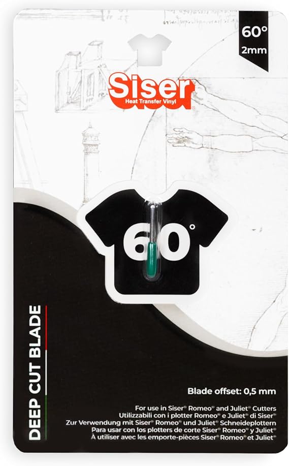 Siser Deep Cut Blade Klinge für tiefe Schnitte und dicke Materialien bis zu 2mm Kompatibel mit Siser Plottern