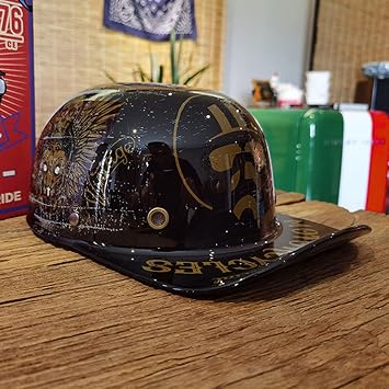 DOT Certified Adults Baseball Cap Motorcycle Helmet for Men Women, Retro Motorcycle Half Helmet for Scooter Moped and Street Cruiser Jet Style Skull Cap Helmet