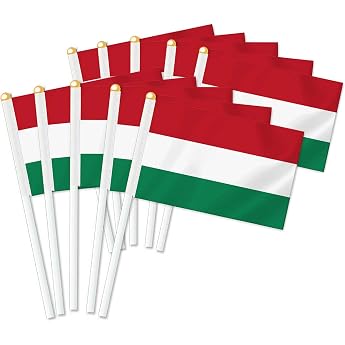 Pack of 25 Hungary Handheld Flag Decorative Hand Held Flag Decoration Banner Hand Hungary