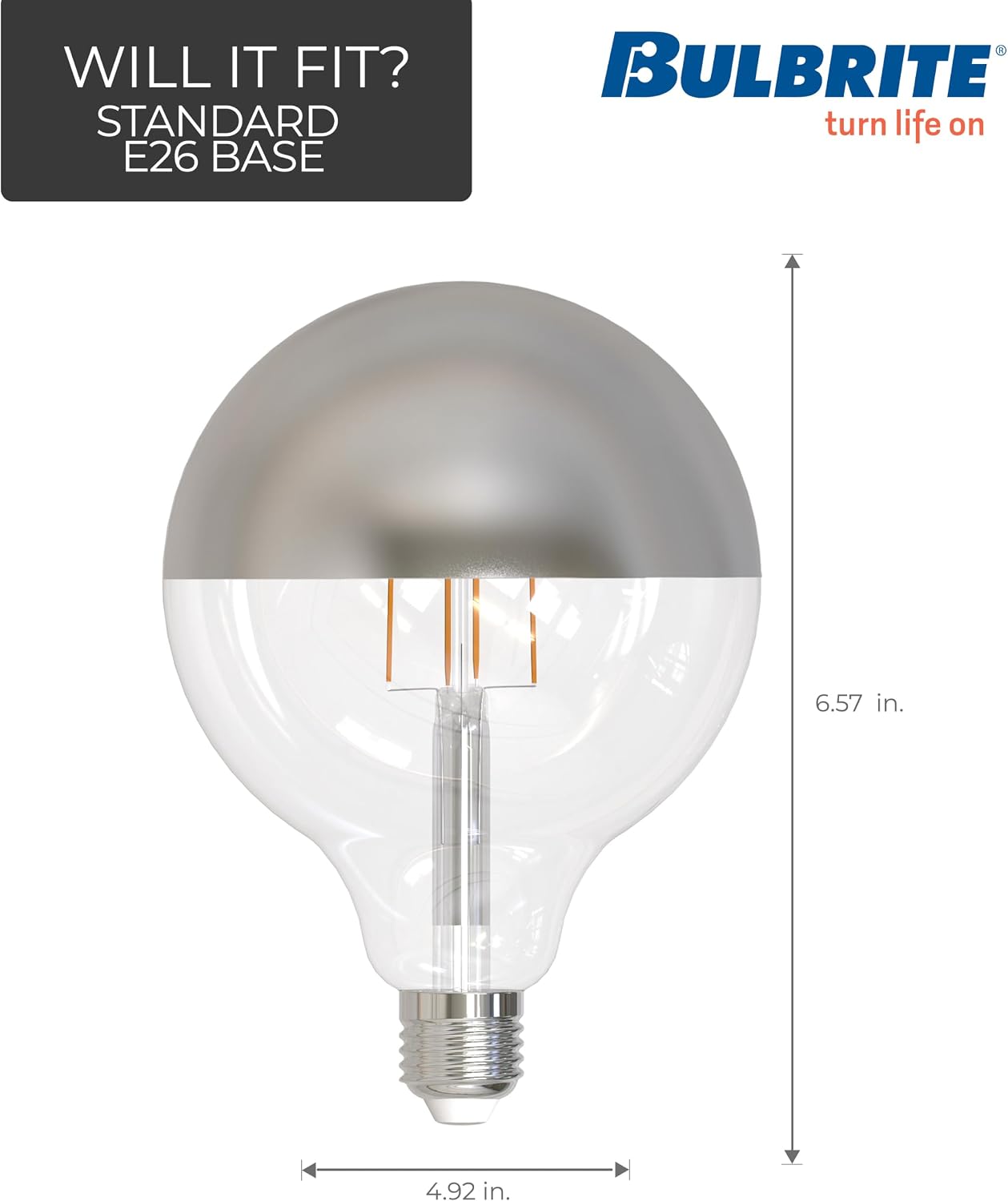 Bulbrite 776920 - LED6G40/27K/FIL/HM/3 G40 Globe LED Light Bulb image 2