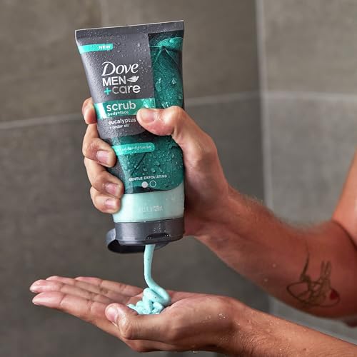 DOVE MEN + CARE Body and Face Scrub Eucalyptus Deeply Exfoliates for Hydrated & Nourished Skin 100% Gentle Cleanser, No Sulfate Cleansers or Parabens 9 oz - image 7