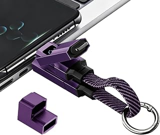Keychain Phone Charging Cable 65W 4-in-1 Tablet Charging | Fast Charger Short Cord for Men Travelers Tech Lovers Home Office Travel Vacation Picnic Car Gym Backpacking Business Trip