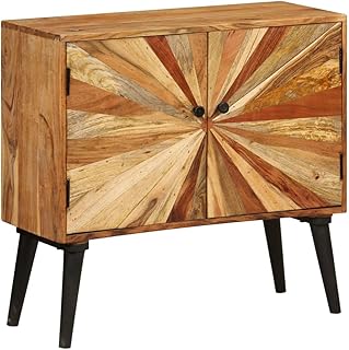 vidaXL Solid Mango Wood Sideboard - Durable Construct, Ample Storage, Unique Design, Easy Assembly