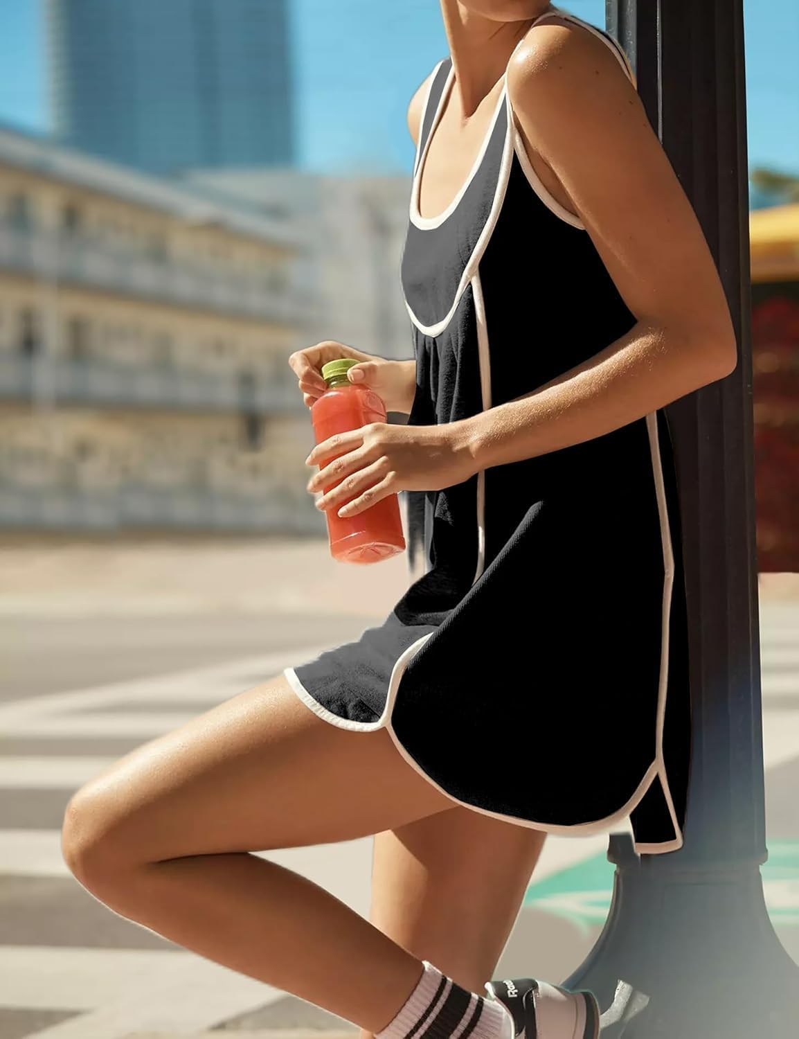 Womens Summer Athletic Dress 2026 Sleeveless Mini Dress Practice Oversized Workout Tennis Dresses Daily Sundress
