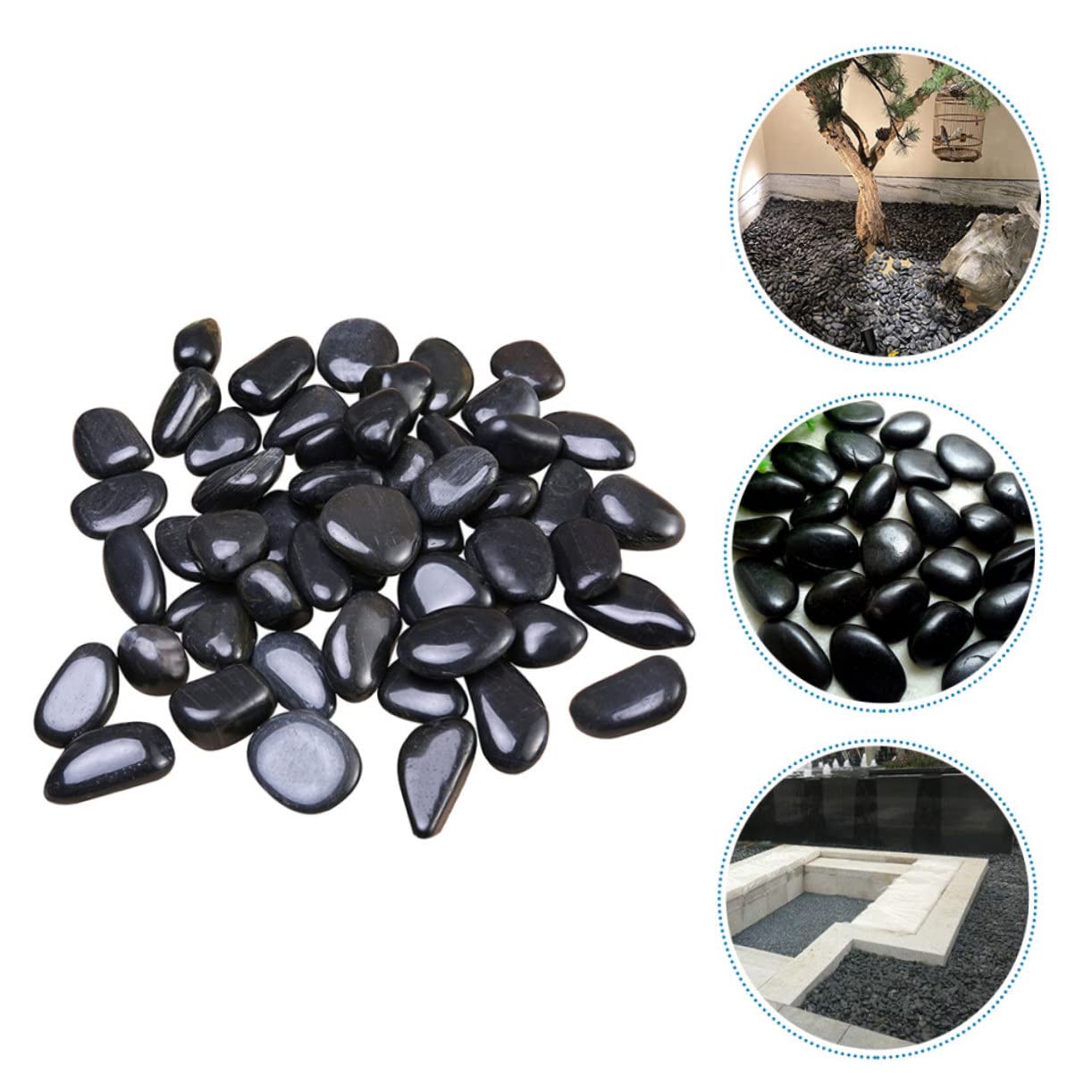 Piedras Decorativas Negras Para Jardinera De Piedras De Jardín Para Paisajismo Exterior Guijarros Para Plantas Rocas Decorativas Hogar