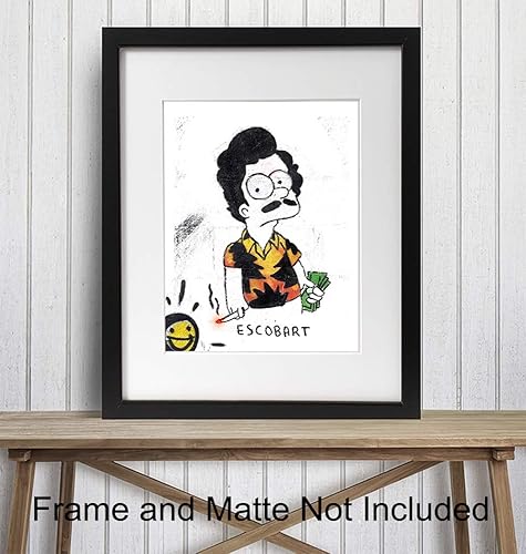 Miniatura 2 de Pablo Escobar Poster - 8x10 Banksy Wall Art - Graffiti Street Art Print Gangster Poster - Gift, Funny Home Decor or Room Decoration for Men, Boys,