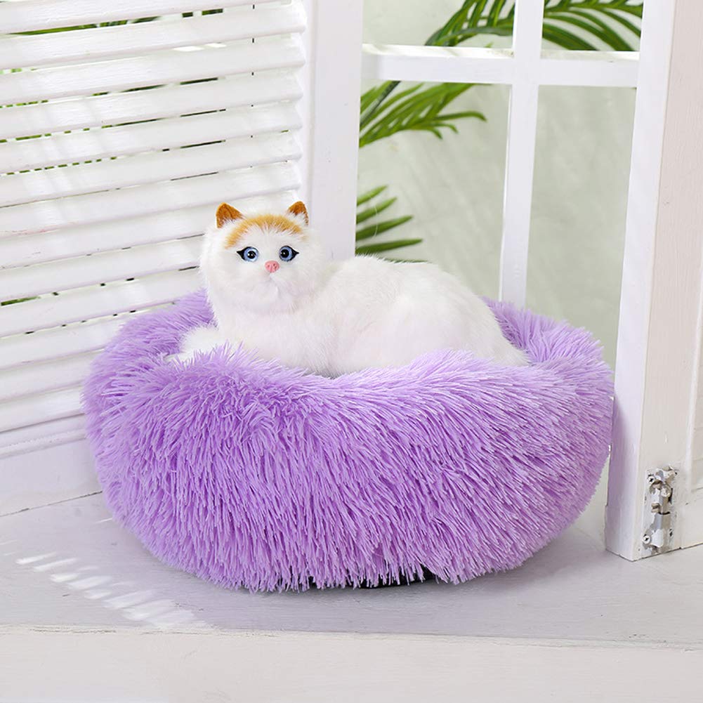Shag Donut-Kissen Für Hunde & Katzen – Selbstwärmend, Waschbar, 60 Cm, Grün