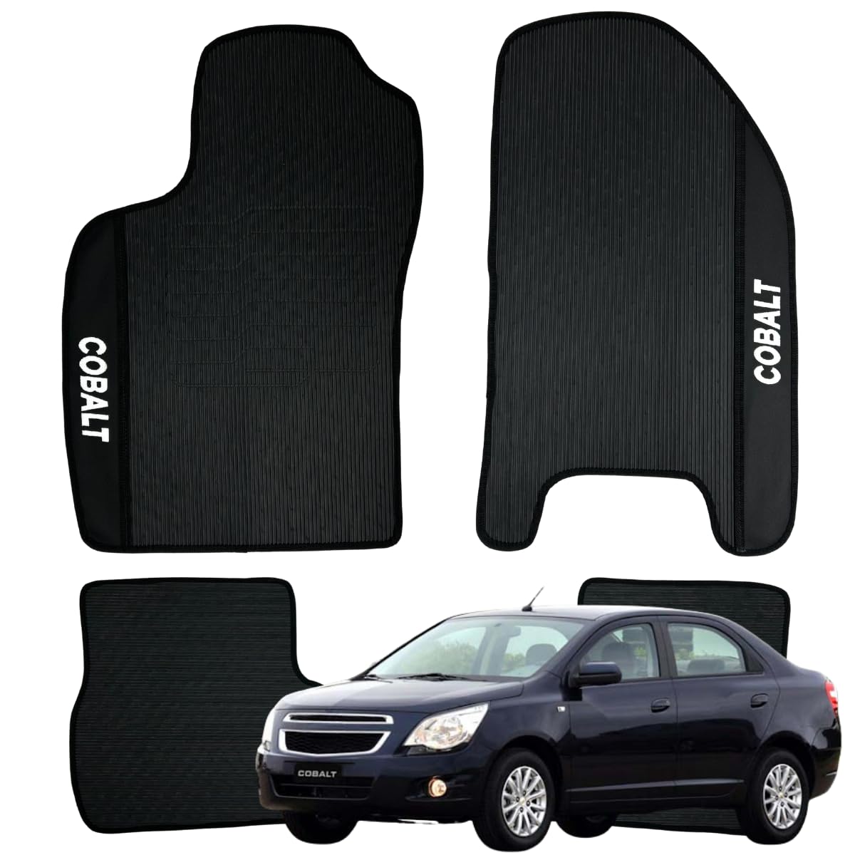 Jogo de Tapete Emborrachado Cobalt 2011 2012 2013 2014 2015 Premium Kit Automotivo