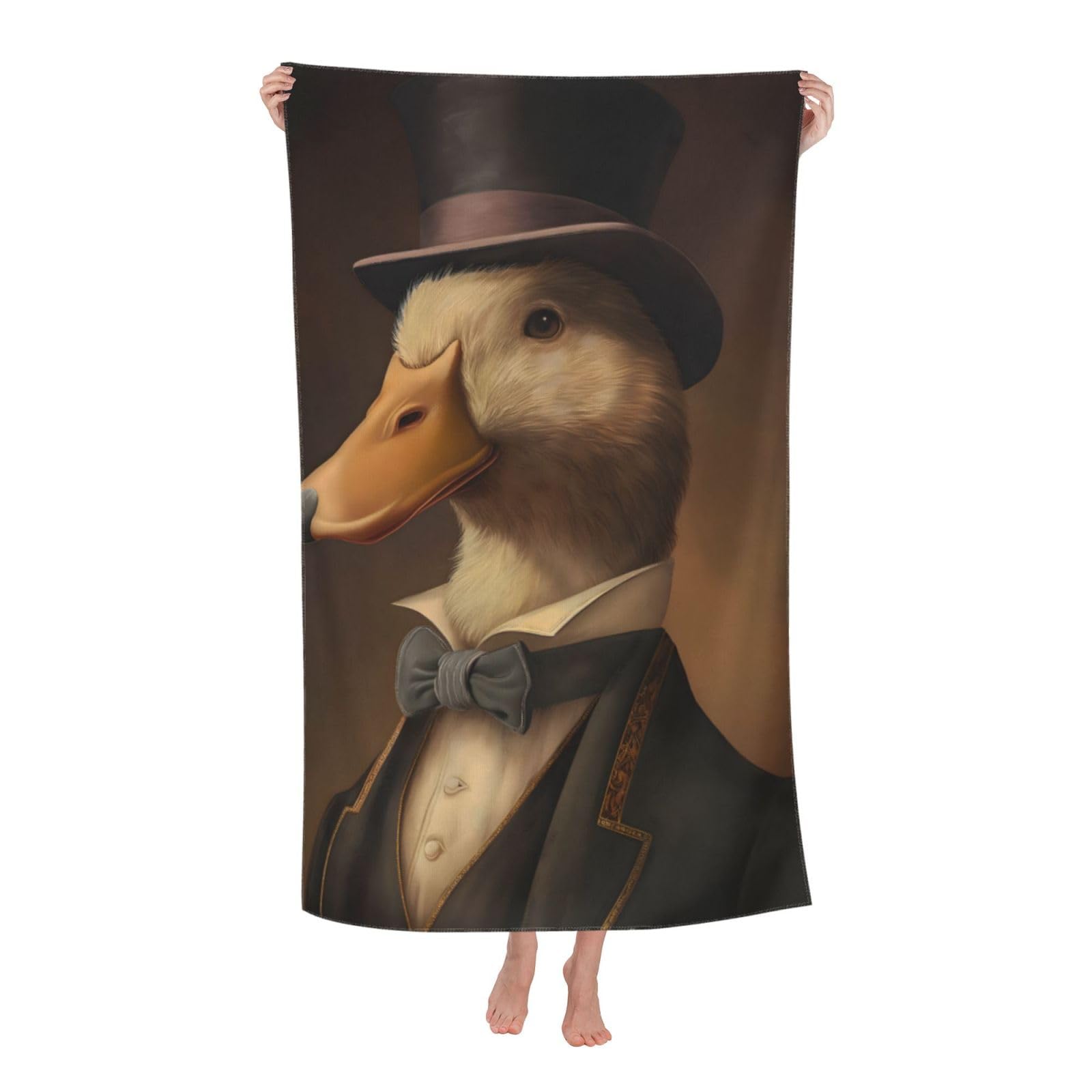 HLBSDM Duck Beach Towel 31inx51in Animal Sand Free Microfiber Bath Towel Ultra Soft Quick Dry Pool Towel Absorbent Towel Lightweight Towel for Swimming Bathroom Decor