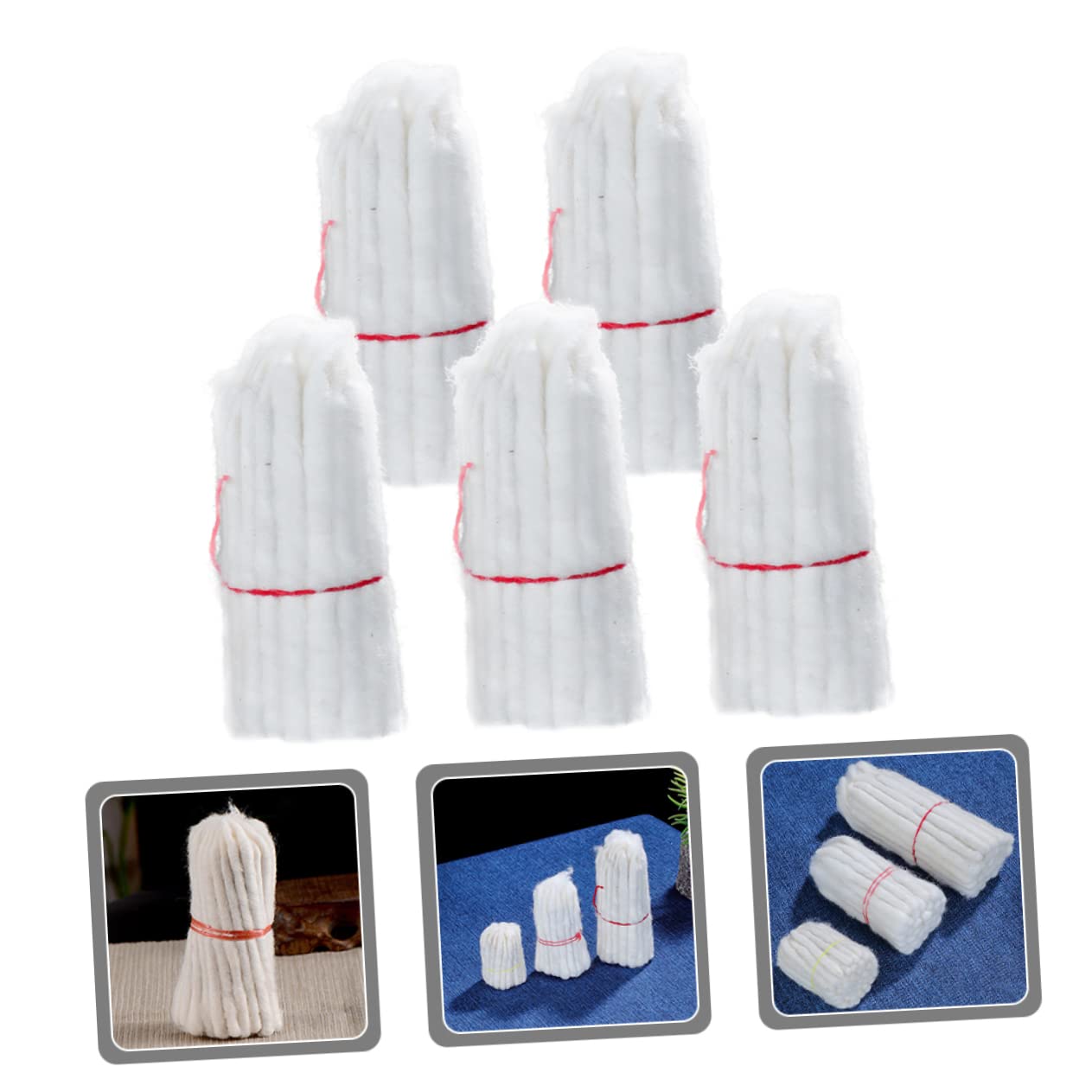 VILLCASE Candele Religiose Ad Olio 25 Pezzi Ghee Stoppini in Cotone Stoppini Per Per Candele Per Esperimenti Sicuri Per Produzione e Olio Cotone