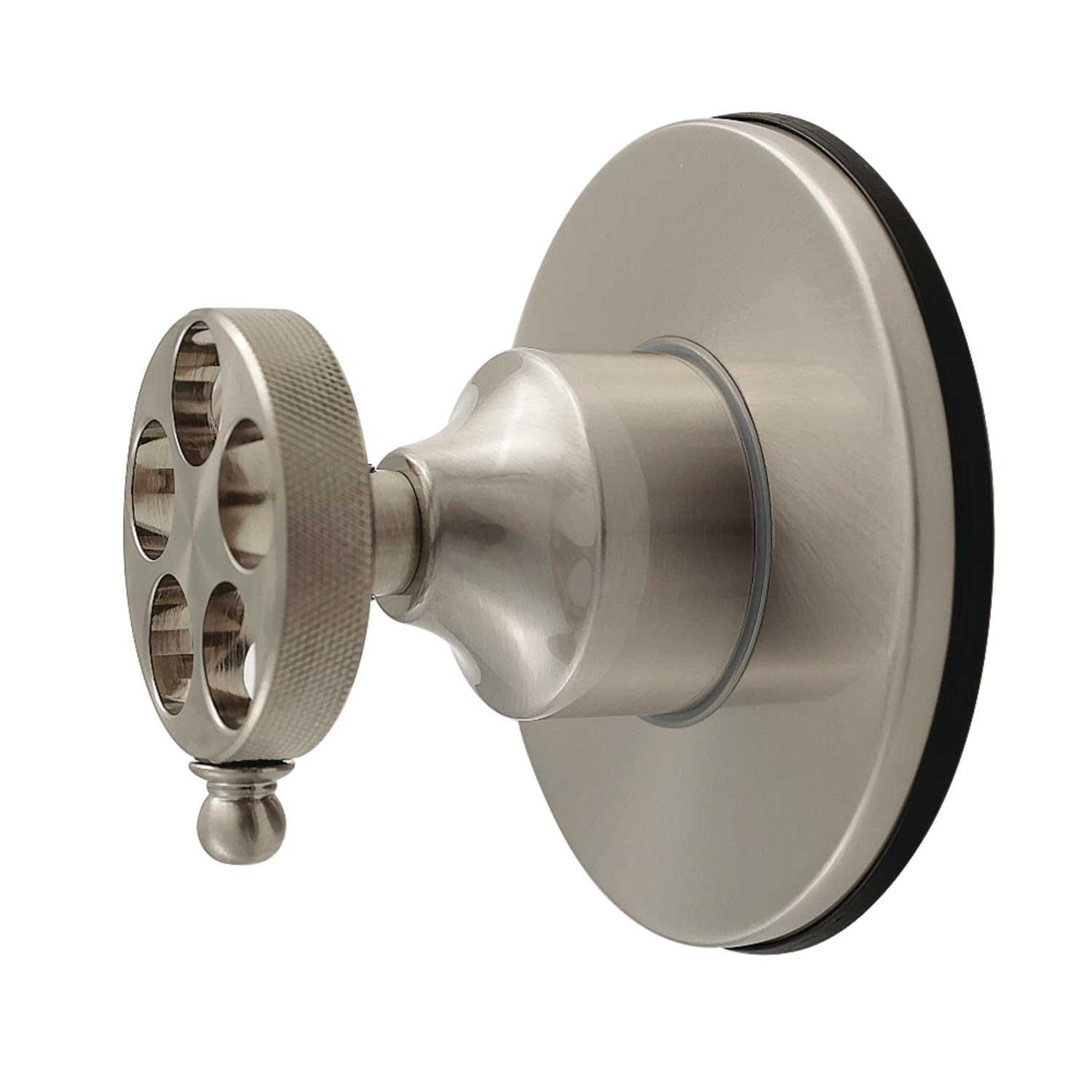 Vanne de dérivation à six voies Kingston Brass, finition nickel brossé et design moleté