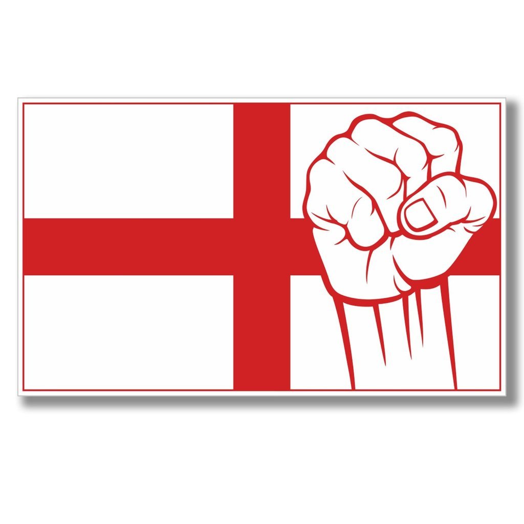 Destinationvinyl Multi 2 X 10Cm/100Mm England St George's Flag Window Cling Sticker Car Van Campervan Glass #4078
