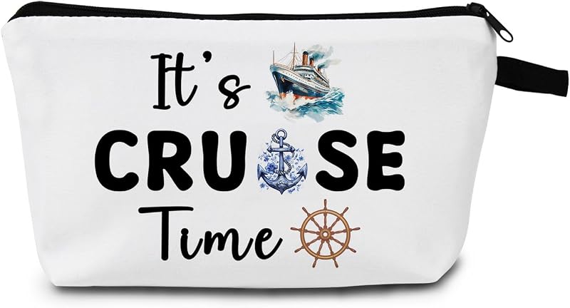 Necessaire de maquiagem MoCaliduccious CRUISE com zíper, poliéster, 22 x 5,08 x 13,59 cm, 1 unidade