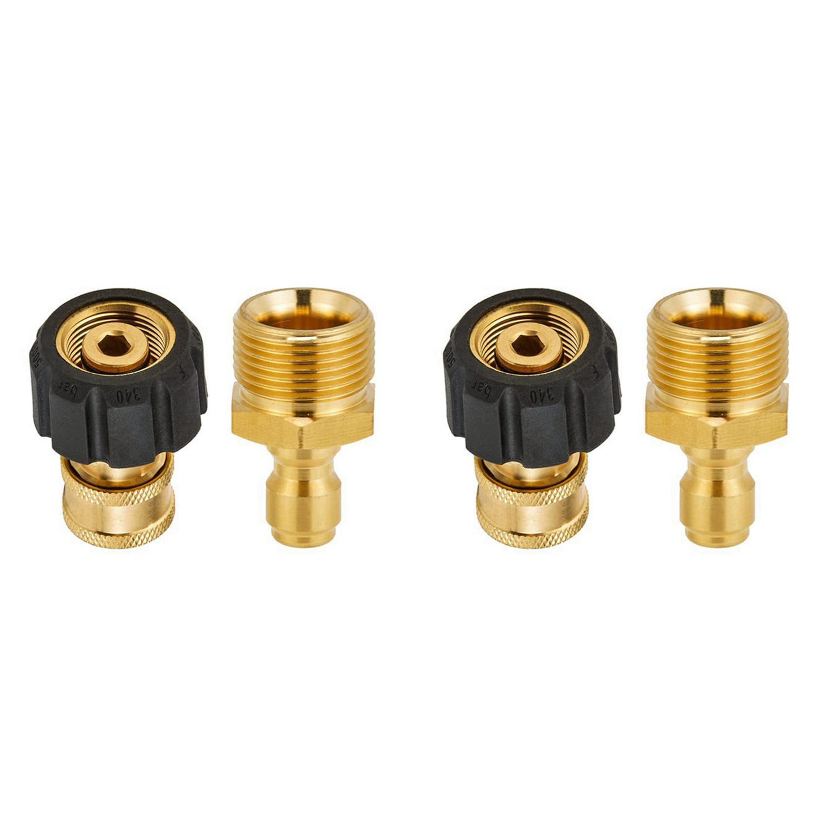 Aundhegrtt 2X High Pressure Washer Adapter Set Quick Connect Kits Tool to Wand M22 to 1/4 Quick Connect