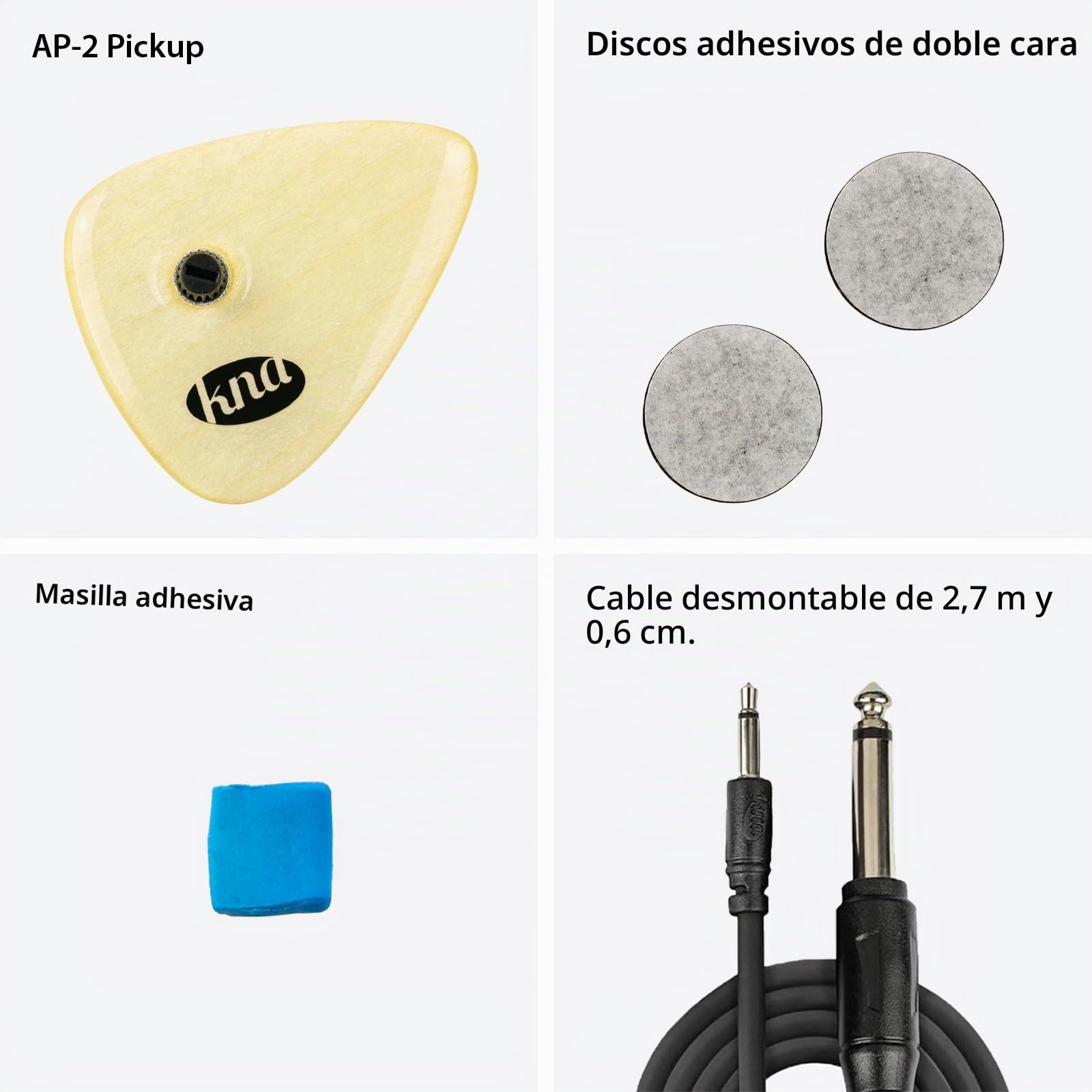 KNA pastillas Kna AP-2 – Pastilla para guitarra acústica con control de volumen