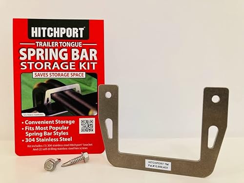 Hitchport Kit de almacenamiento de barra de resorte para lengüeta de remolque