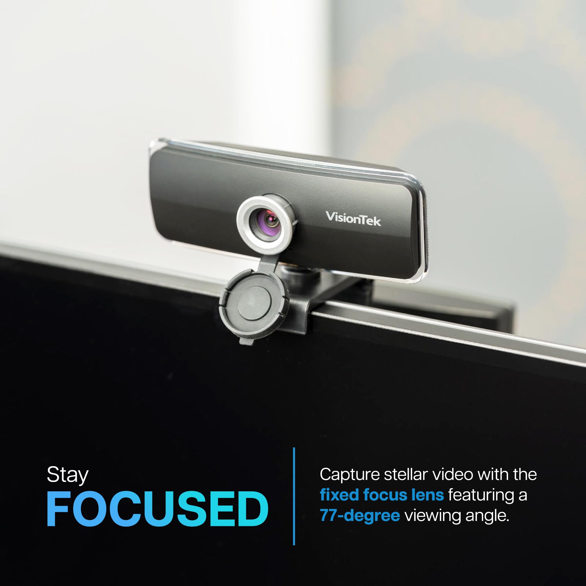 Webcam 1080p, Webcam For PC -with Microphone/Tripod/Privacy Cover, Computer Camera 110°Wide View - View #10