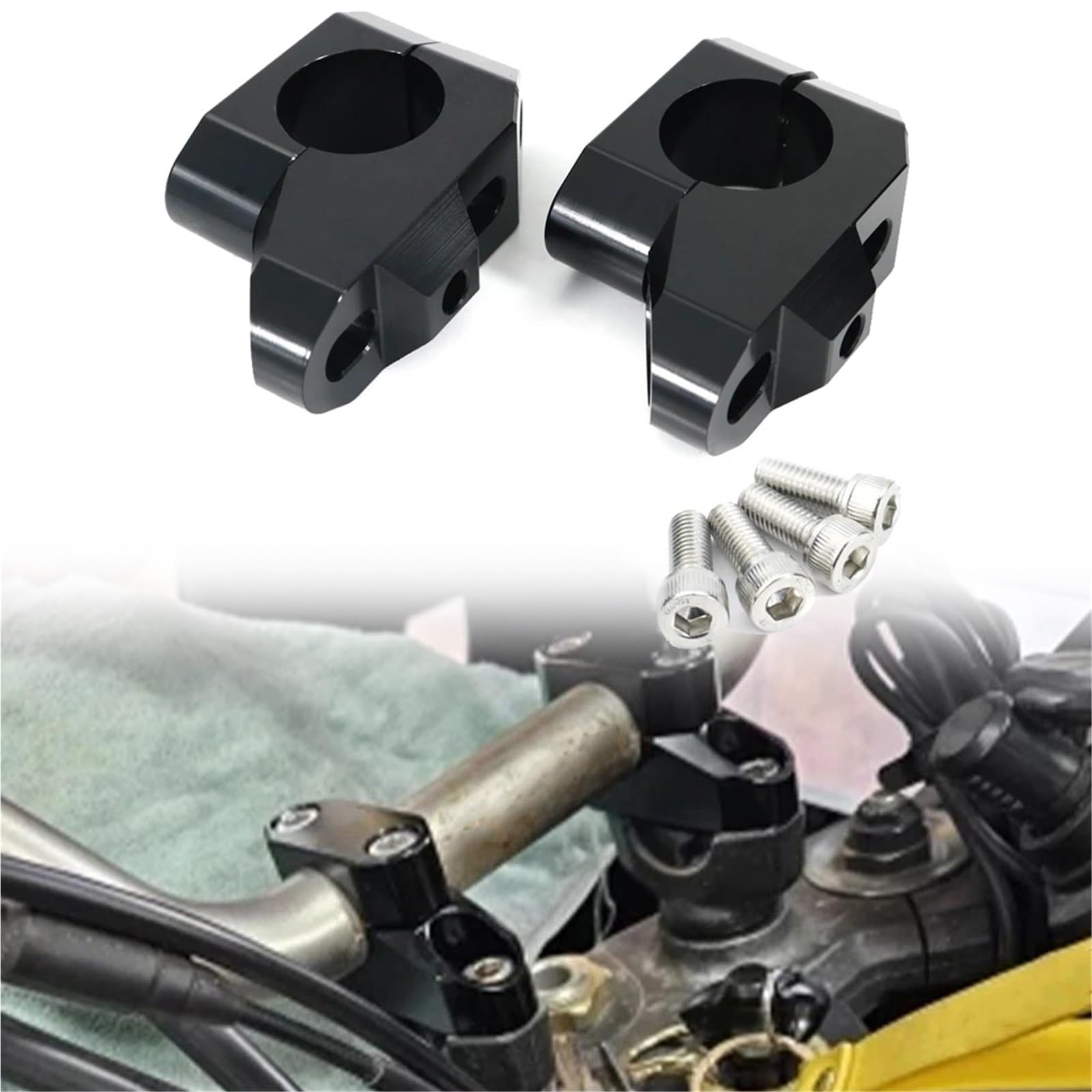 Rehausseurs de guidon Triumph Speed Triple 1050 en aluminium CNC taillé dans la masse
