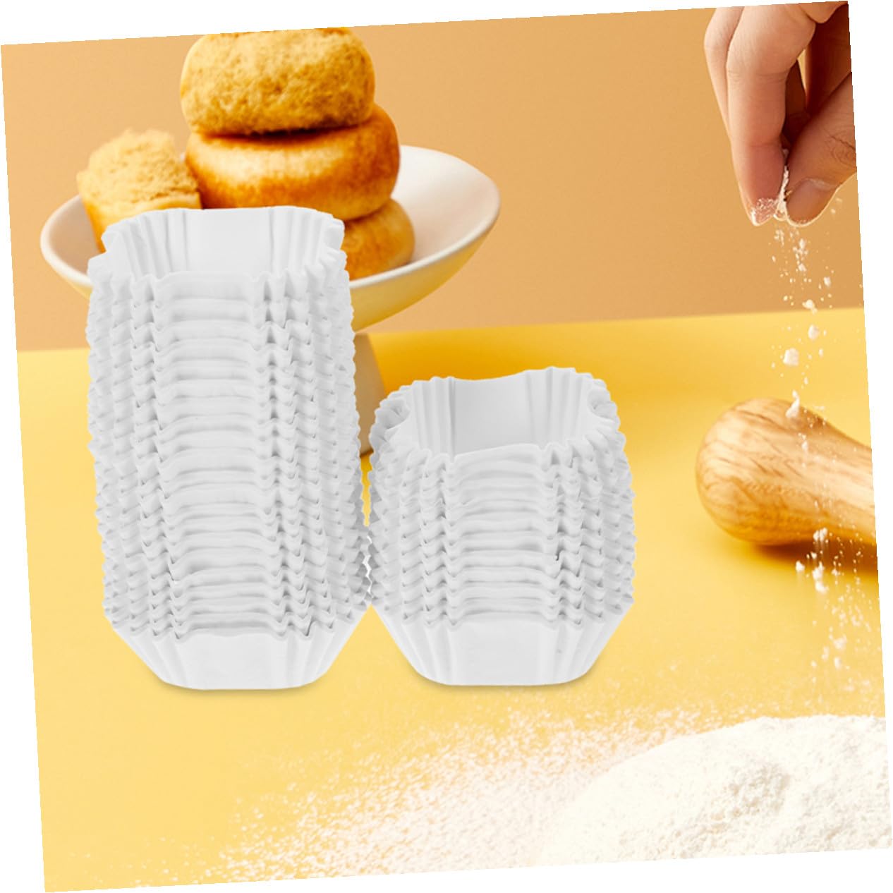 Caissettes à Muffins en Papier 2000pcs Blanches, Moules à Muffins