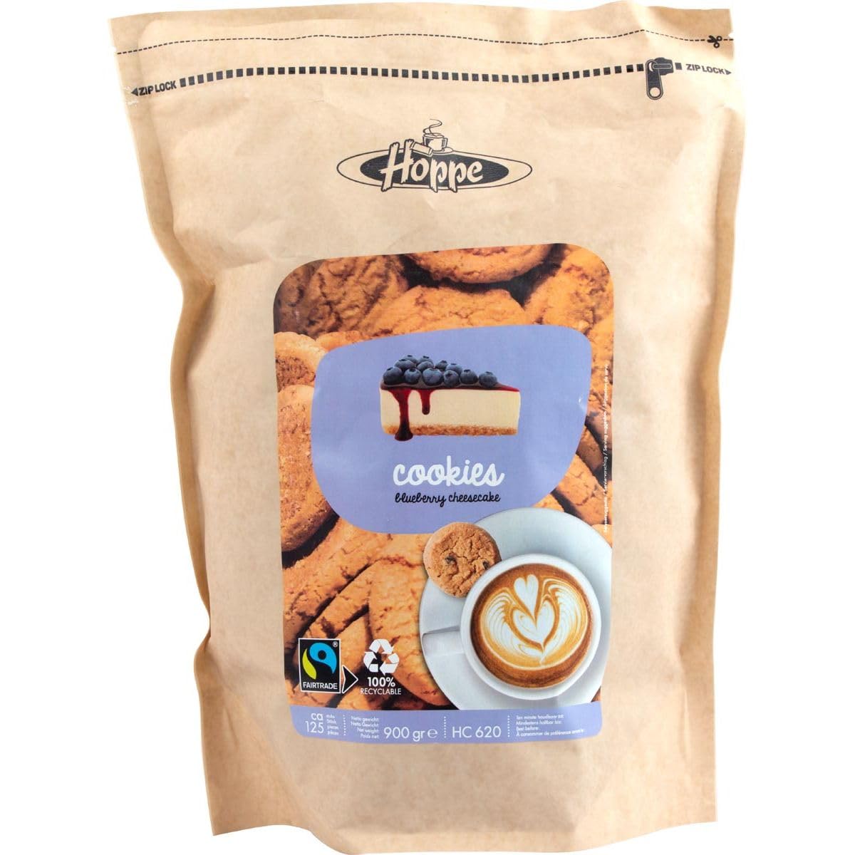 Hoppe Cookies Fairtrade Blueberry Cheesecake Kekse 125 Stk