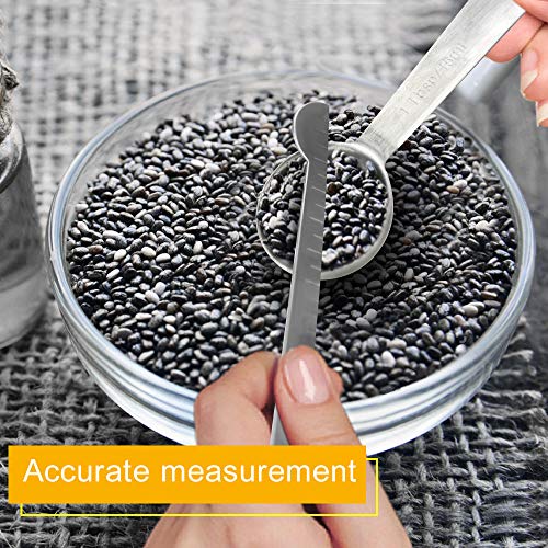 Measuring Spoons Set (Set of 11) Stainless Steel Measuring Spoons for Dry and Liquid Ingredients, Cooking and Baking