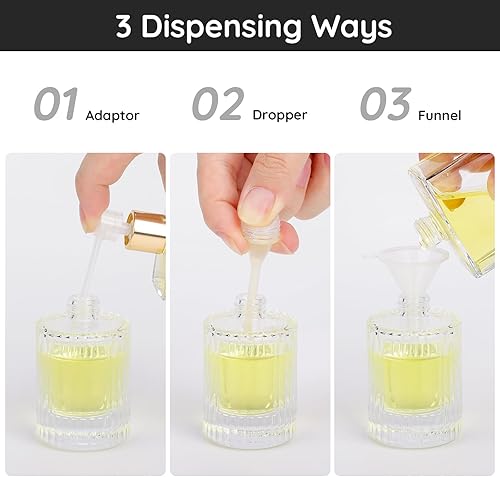 Miniatura 3 de Segbeauty Atomizadores recargables de viaje de perfume de vidrio de 1 oz, 4 piezas, botella de perfume pequeña vacía, rociador de colonia de viaje