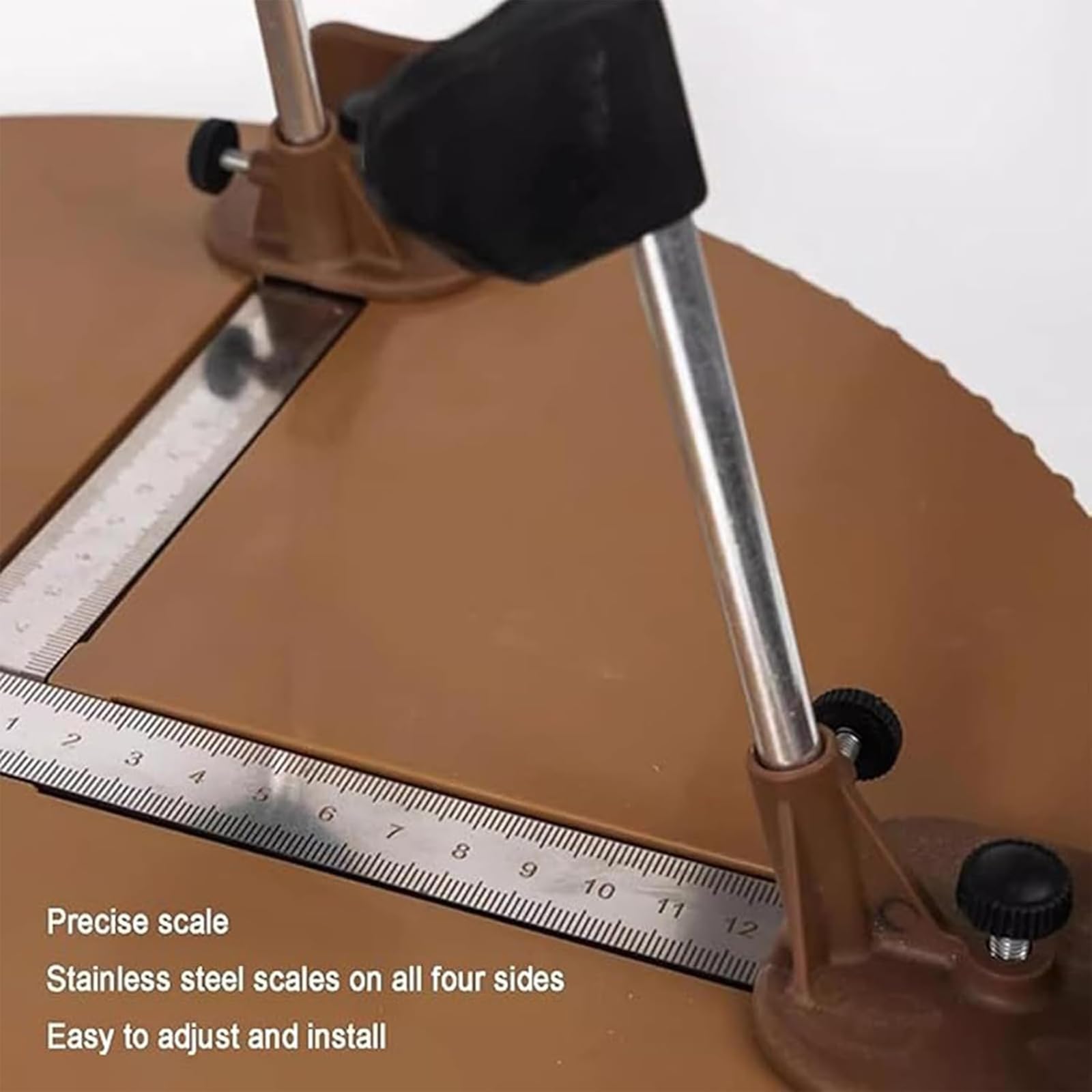 Herramienta giratoria de cerámica con clips de recorte, ABS duradero y materiales metálicos, abrazadera ajustable para proyectos de cerámica, ideal para principiantes y profesionales