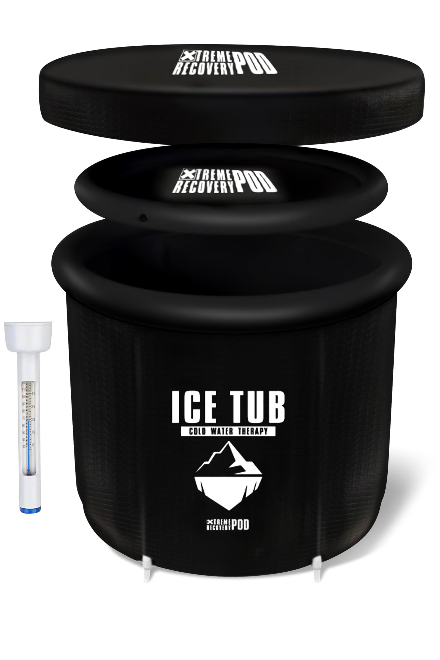 Ice Bath Premium Vasca por crioterapia Ghiaccio | Vasca da Bagno richiudibile | Vasca da Bagno Gonfiabile… (Black)