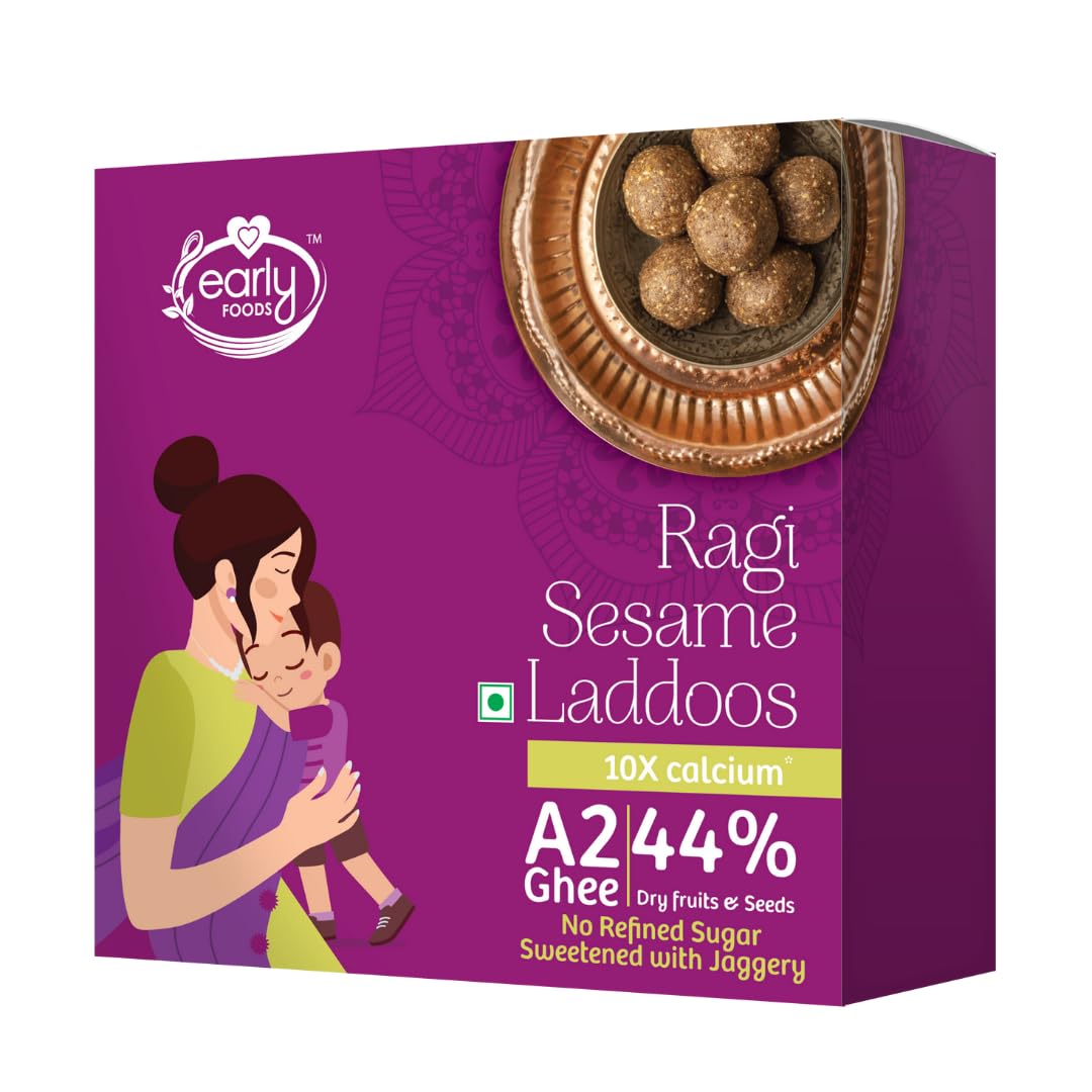 Early Foods Ragi Sesame Laddoo : A2 Ghee Ragi Til Laddu With Jaggery | Sugar Free Laddu | Desi Ghee Laddoos | Ragi & Til Laddu | Postpartum Ladoo | Nuvvula Laddu, 250 Gram (B0C2DH5Y1D) Amazon Price History, Amazon Price Tracker