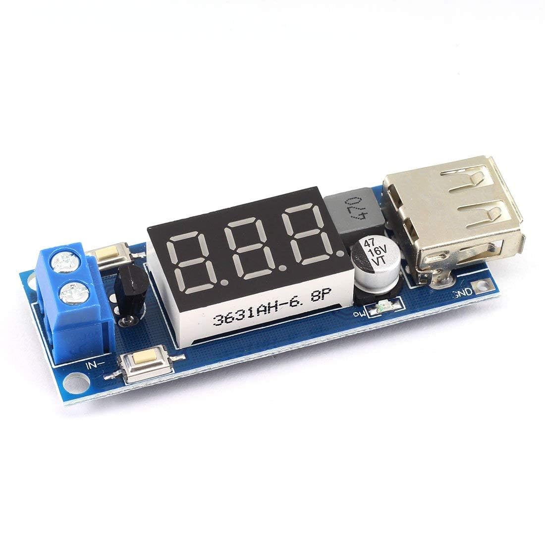 SHOKITECH DC-DC 4.5-40V To 5V 2A USB Charger Step down Converter Voltmeter Module-picture-32