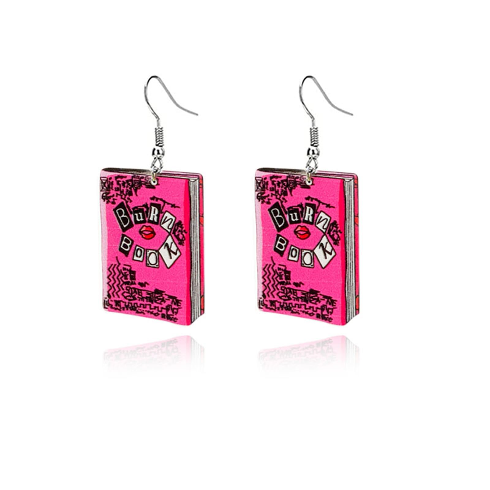 60s 70s 80s Retro Neon Earrings for Women Funny Creative Skating Shoes Disco Ball Earring Acrylic Hot Pink Drop Dangle Earring Retro Halloween