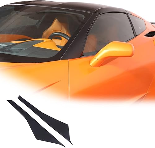 Adhesivo de PVC para parabrisas delantero de coche, adhesivo para Chevrolet Corvette C7 2014-2019 Moldeado exterior del pilar del parabrisas (negro) Adhesivo de PVC para parabrisas delantero de coche, adhesivo para Chevrolet Corvette C7 2014-2019 Moldeado exterior del pilar del parabrisas (negro)